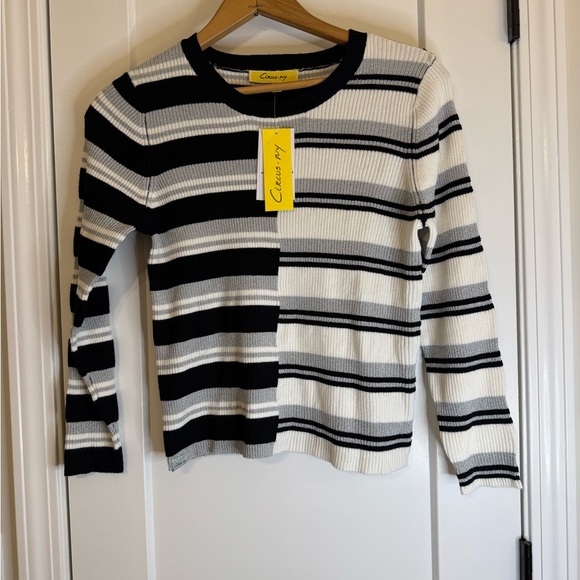 Circus NY Ribbed Crew Neck Metallic Sweater, NWT - Picture 4 of 4
